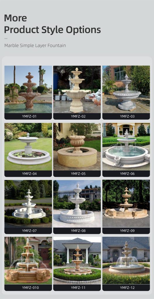 Modern Marble Tiered Water Fountain For Garden Youfine