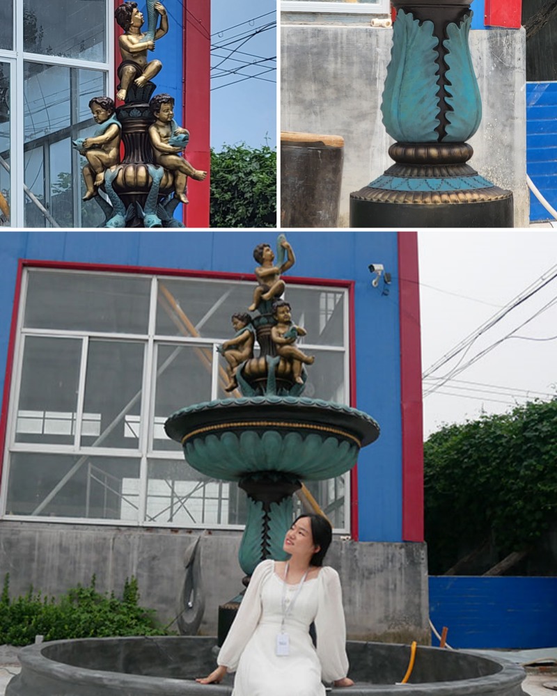 bronze water fountain statues in factory