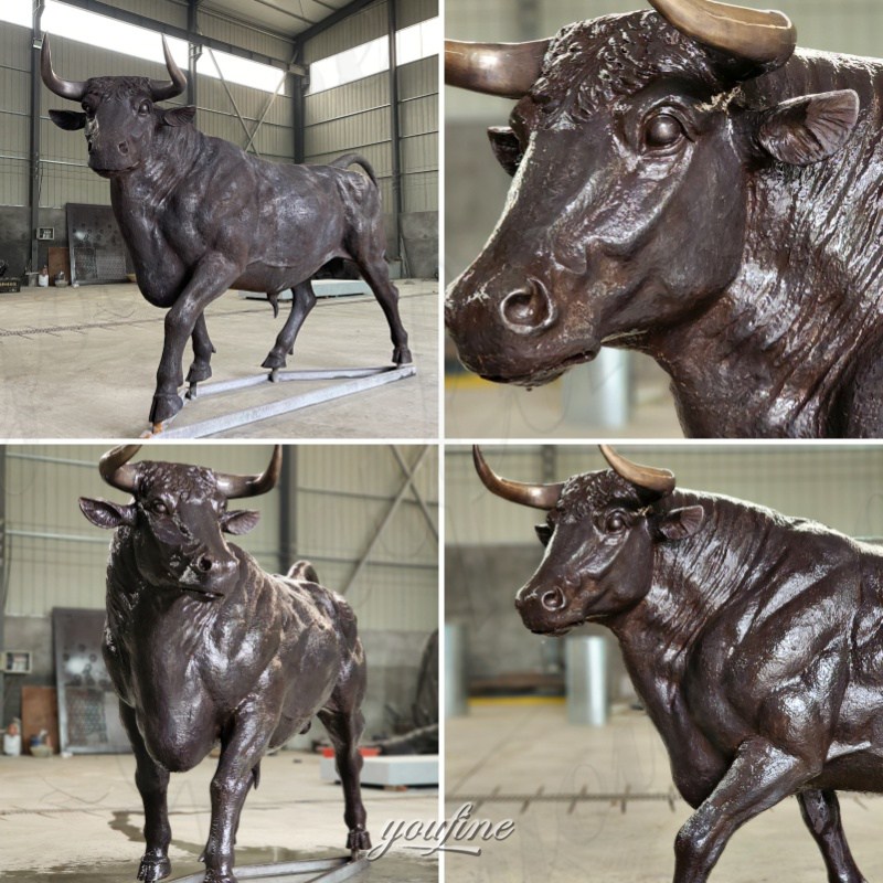 finished bull sculpture