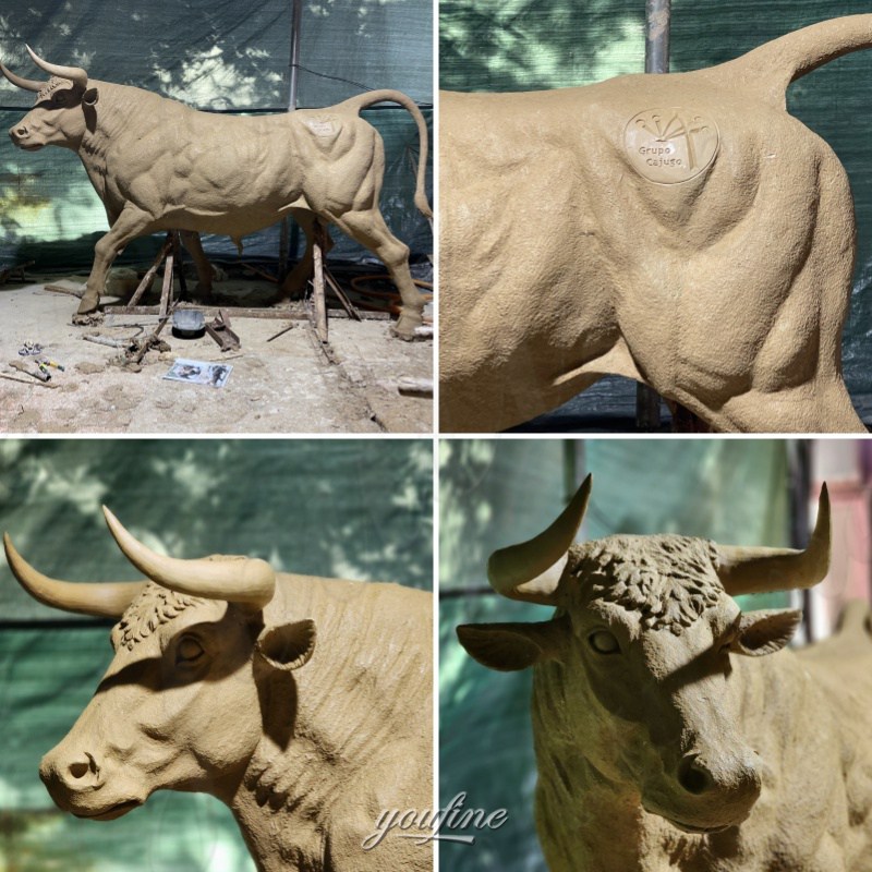 large bull clay model