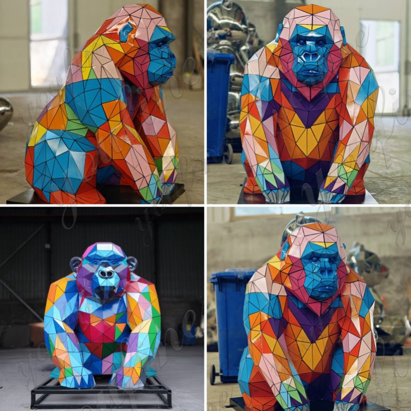 Geometric Stainless Steel Orangutan