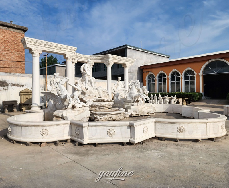 Trevi fountain replica in factory