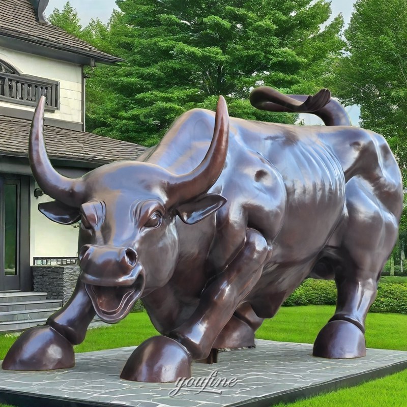 bronze charging bull statue (6)