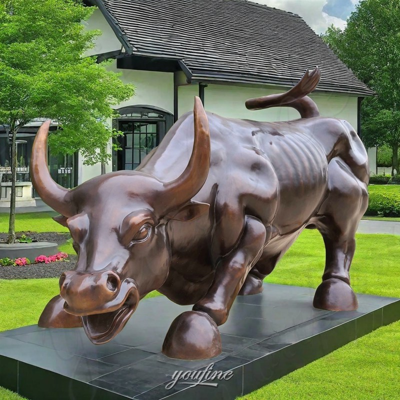 bronze charging bull statue (8)