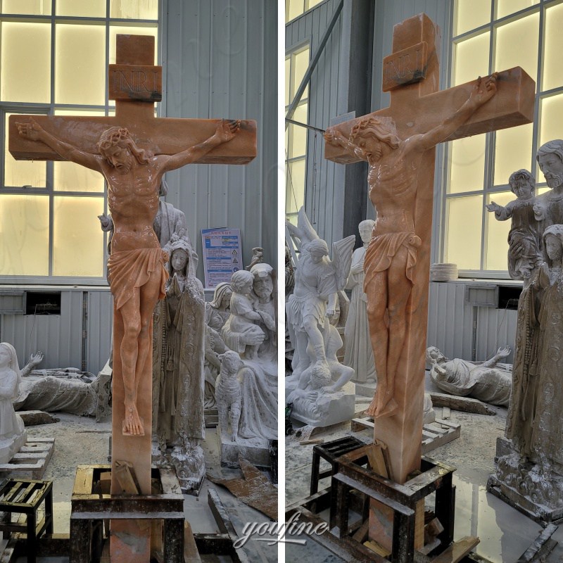 Jesus on cross sculpture (2)