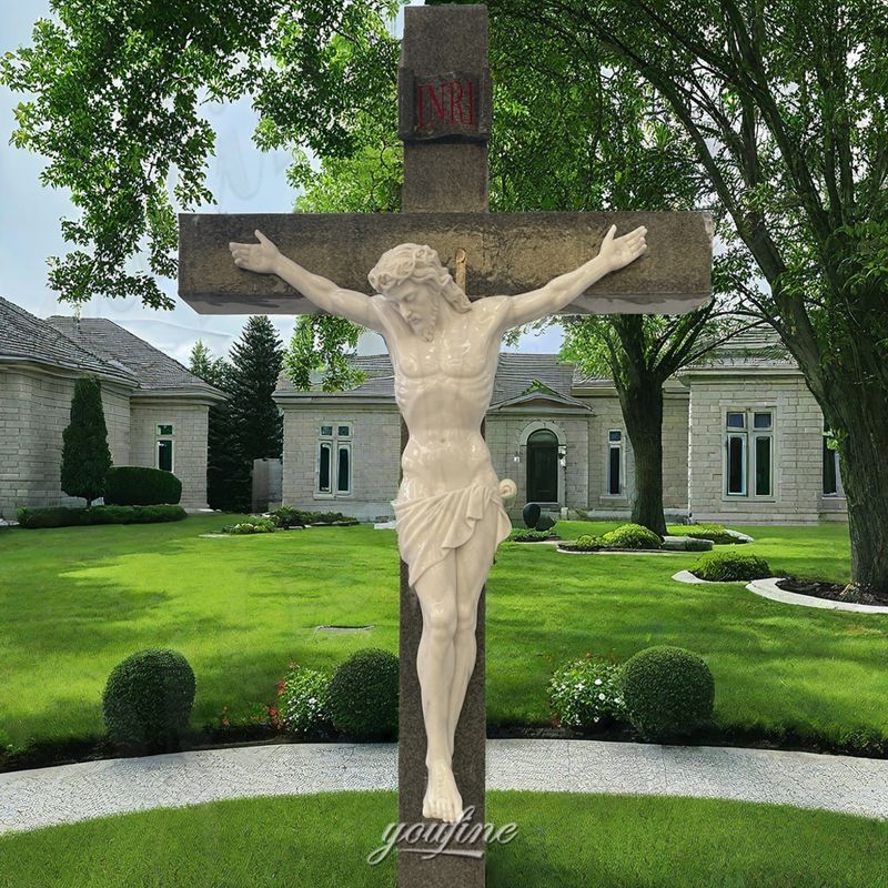 Jesus on cross sculpture (4)