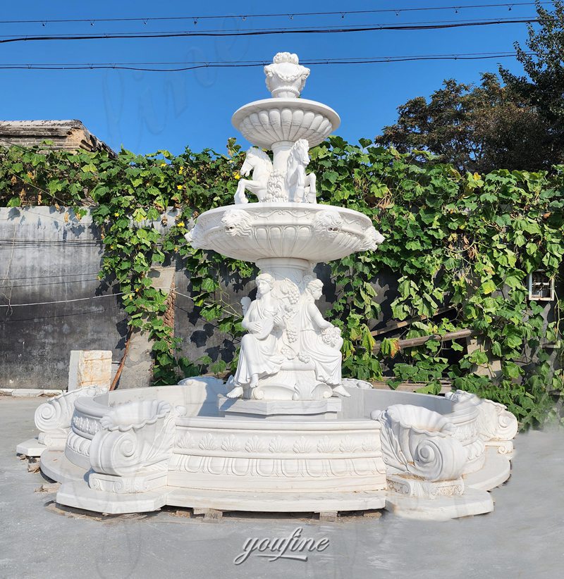 marble horse fountain for garden