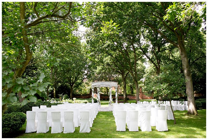 marble pergola for wedding ceremony