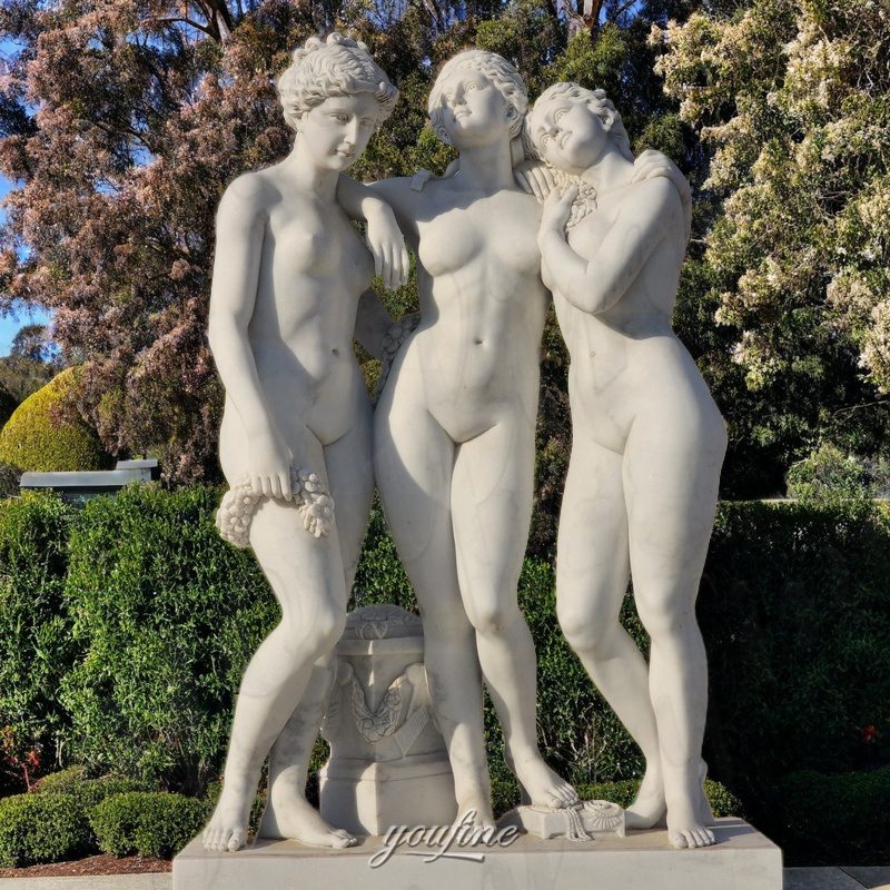 marble three graces statue