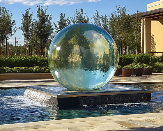 Modern Acrylic Sphere Water Fountain (2)