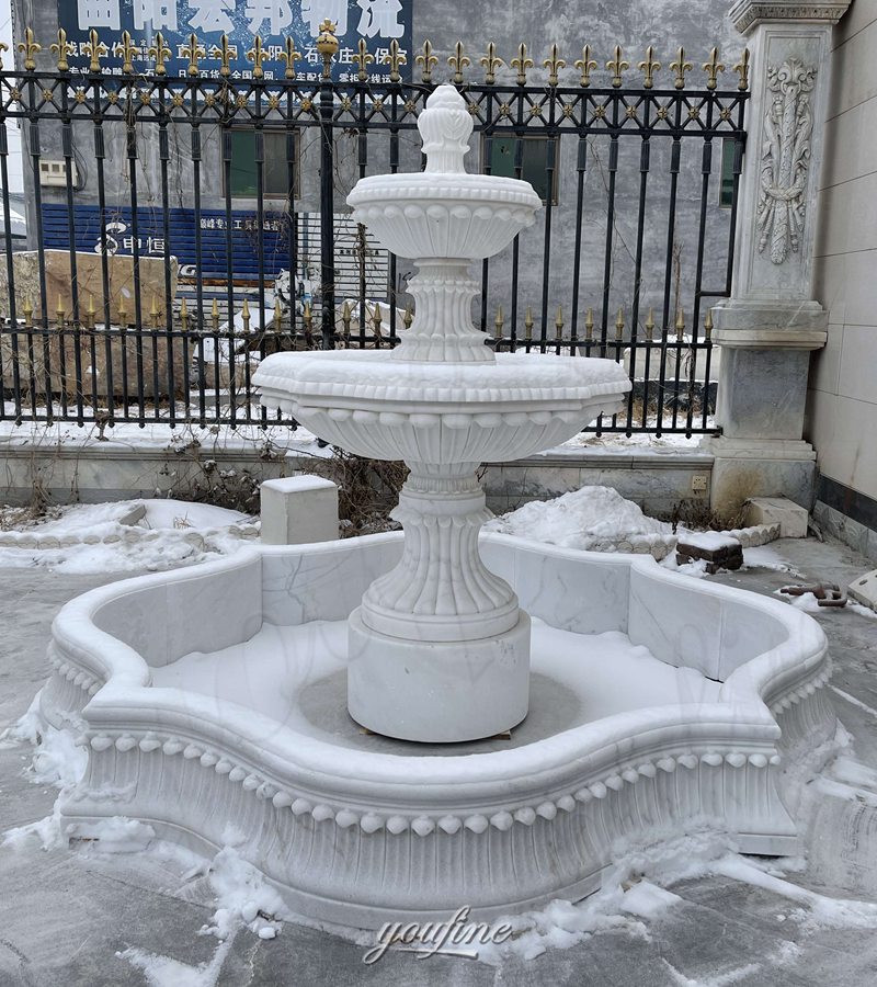 outdoor tiered fountain