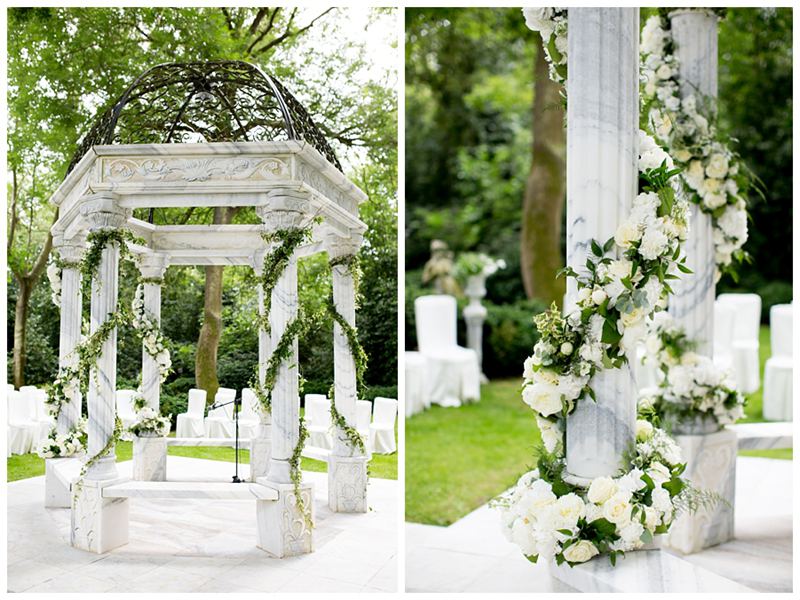 pergola for wedding ceremony detail