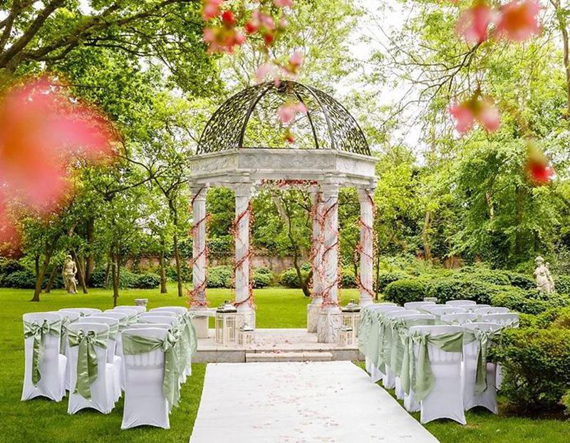 pergola for wedding ceremony in marble