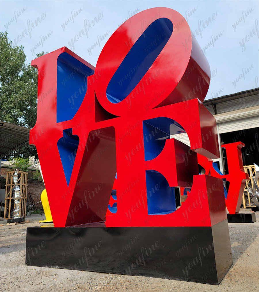 stainless steel love sculpture for sale (1)