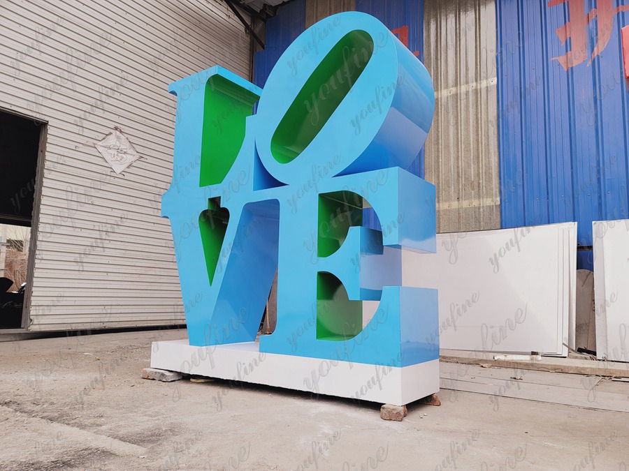 stainless steel love sculpture for sale (2)