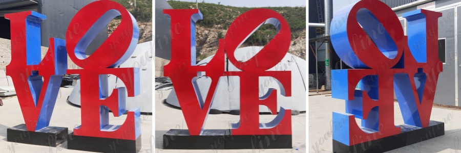 stainless steel love sculpture for sale (7)