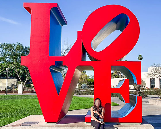 stainless steel robert indiana love sculpture replica for sale