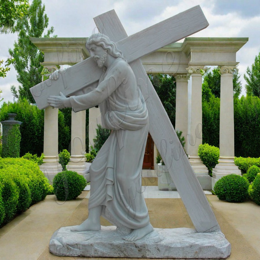 white marble jesus statue (2)