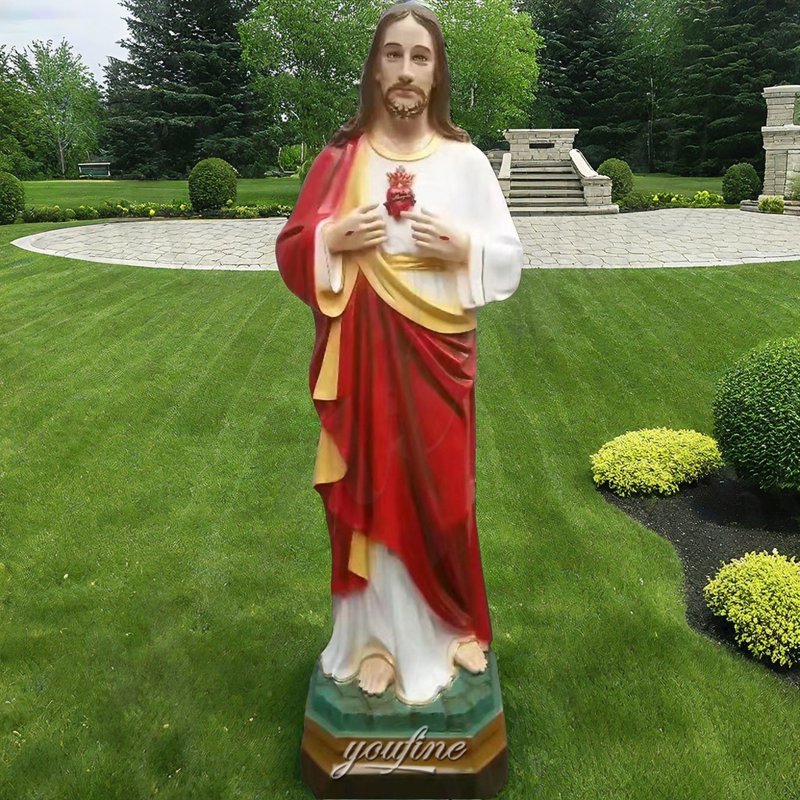 antique sacred heart of Jesus statue (1)