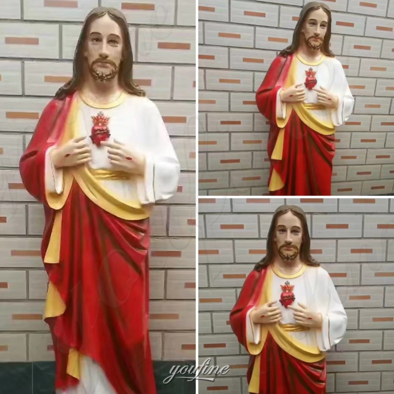 antique sacred heart of Jesus statue (2)