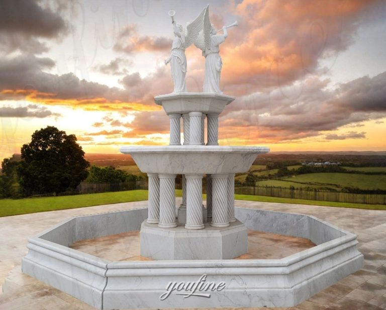 large marble angel fountain