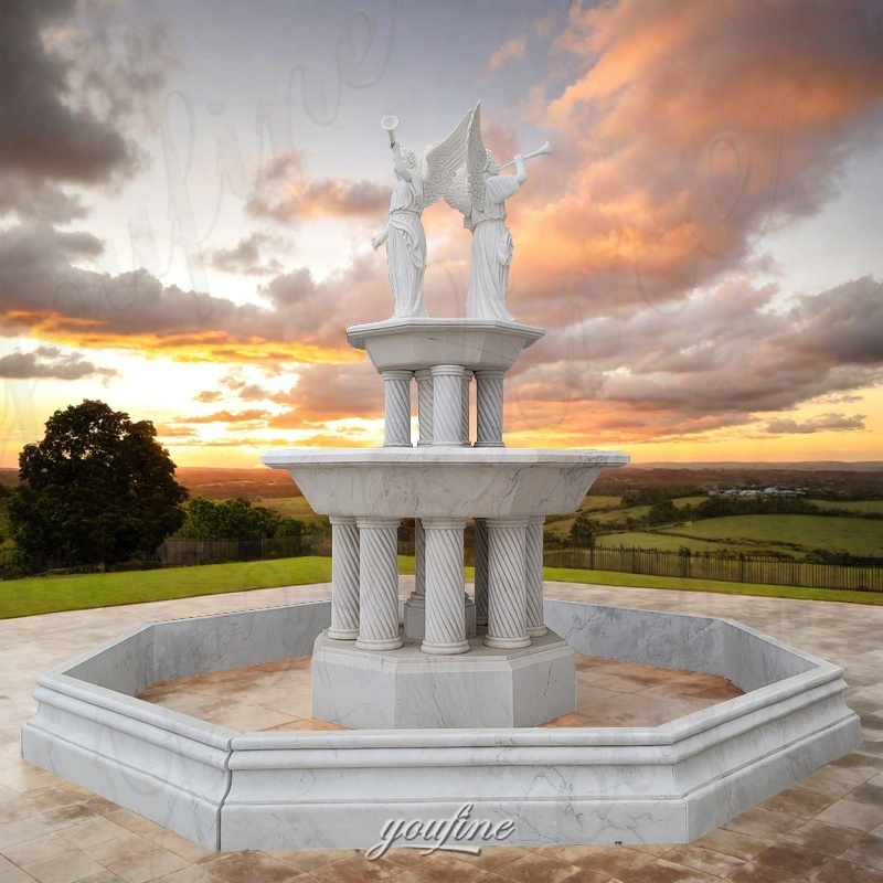 marble angel fountain