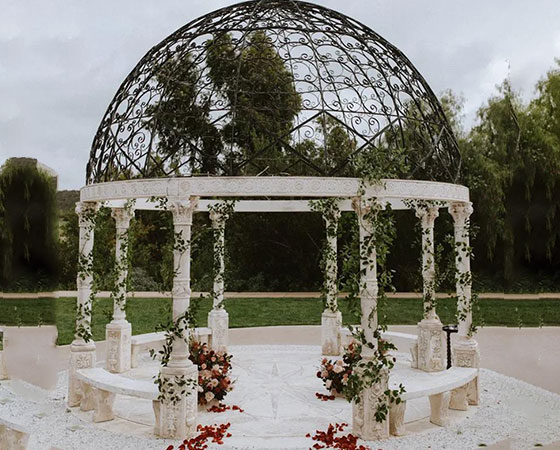 marble gazebo stone pillar