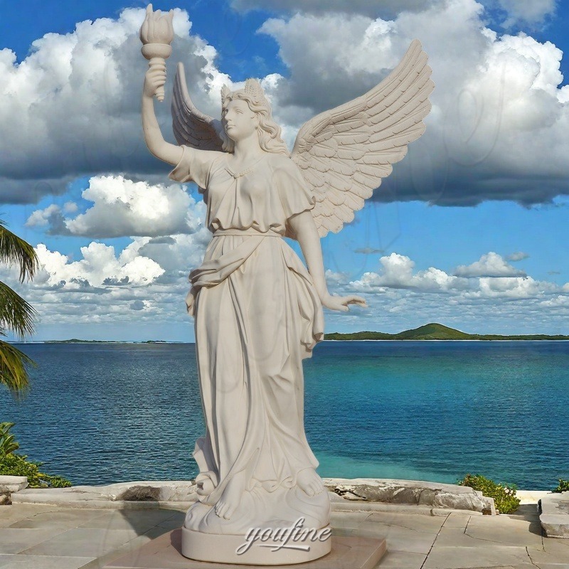 marble large angel sculpture