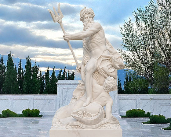 marble Poseidon sculpture