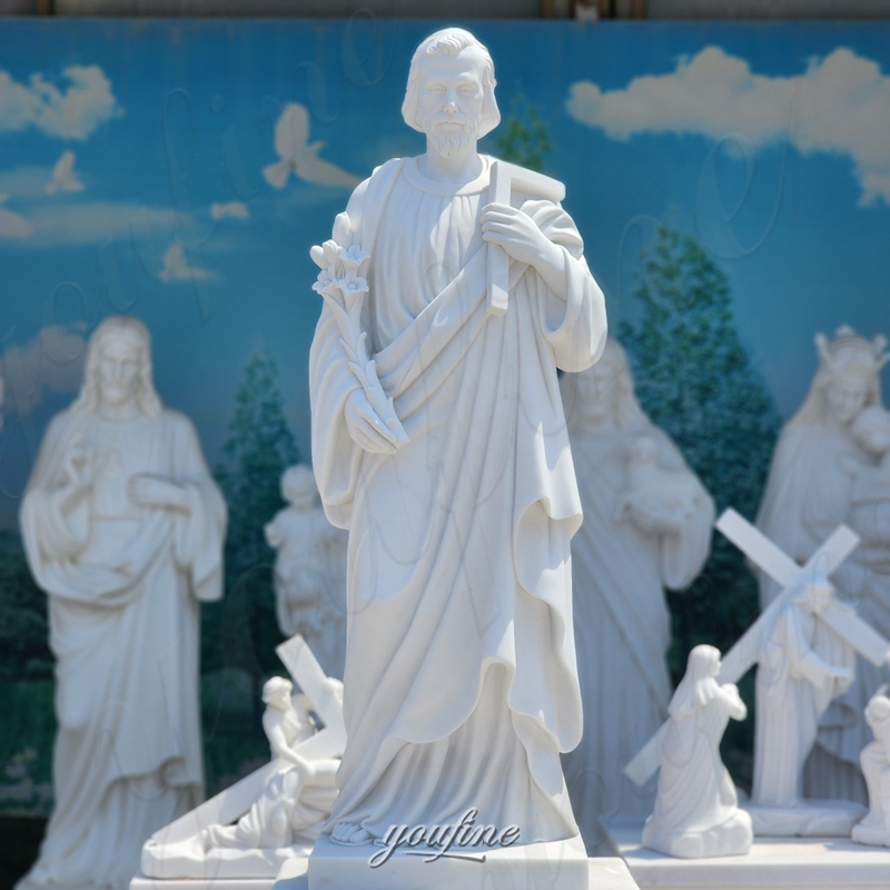 marble st Joseph outdoor statue