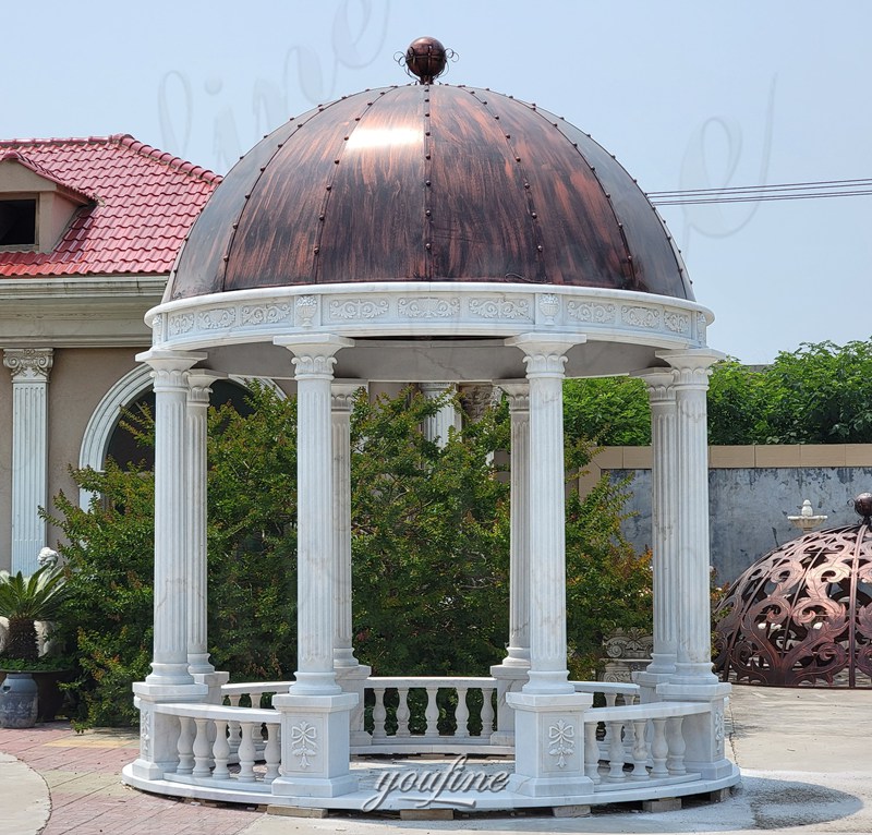 ornate garden marble gazebo