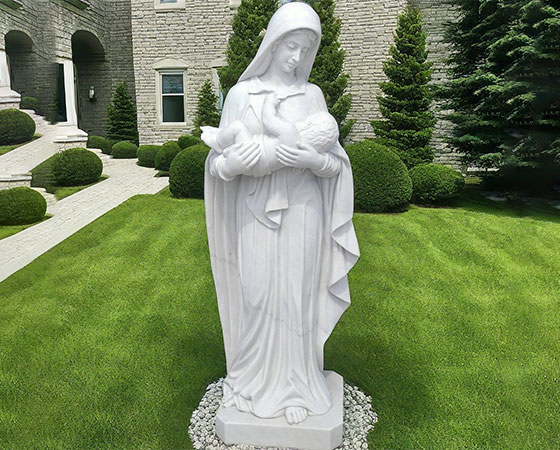 virgin mary and jesus sculpture (3)