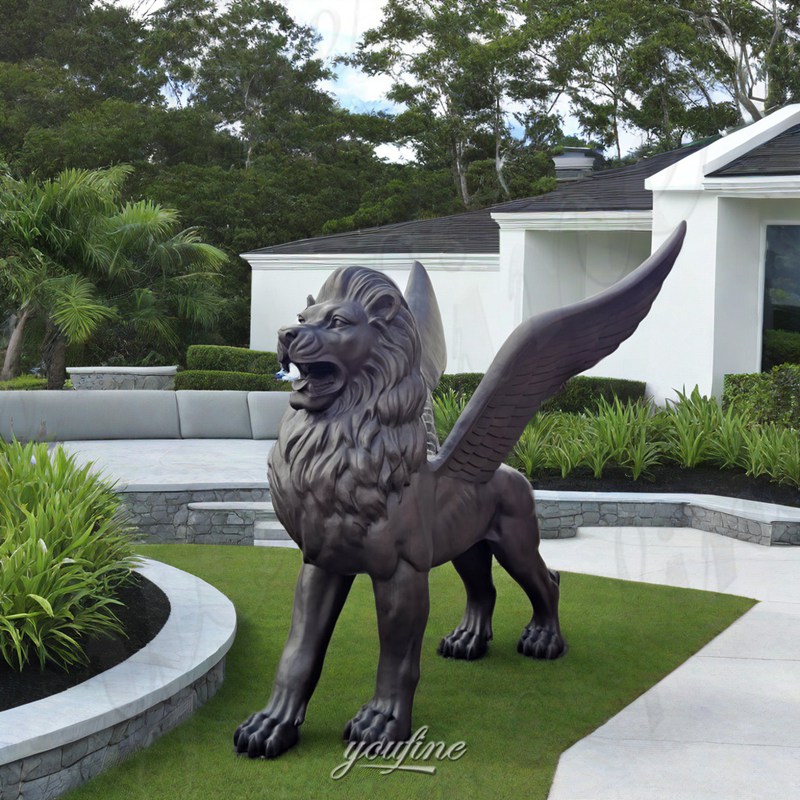 black lion statue outdoor(3)