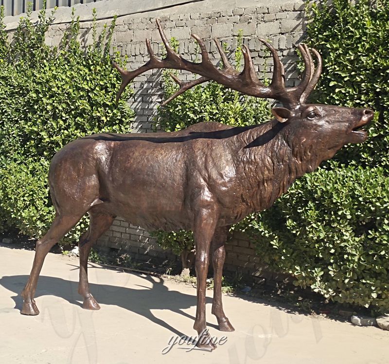 bronze elk statue life size (1)