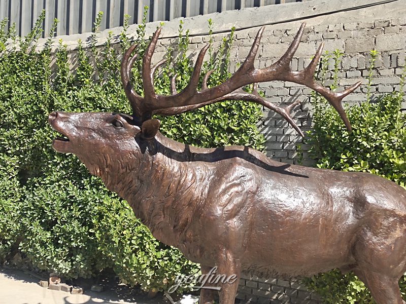 bronze elk statue life size (2)