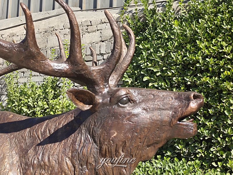 bronze elk statue life size (3)