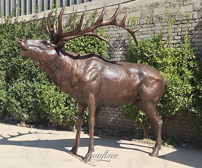 bronze elk statue life size (4)