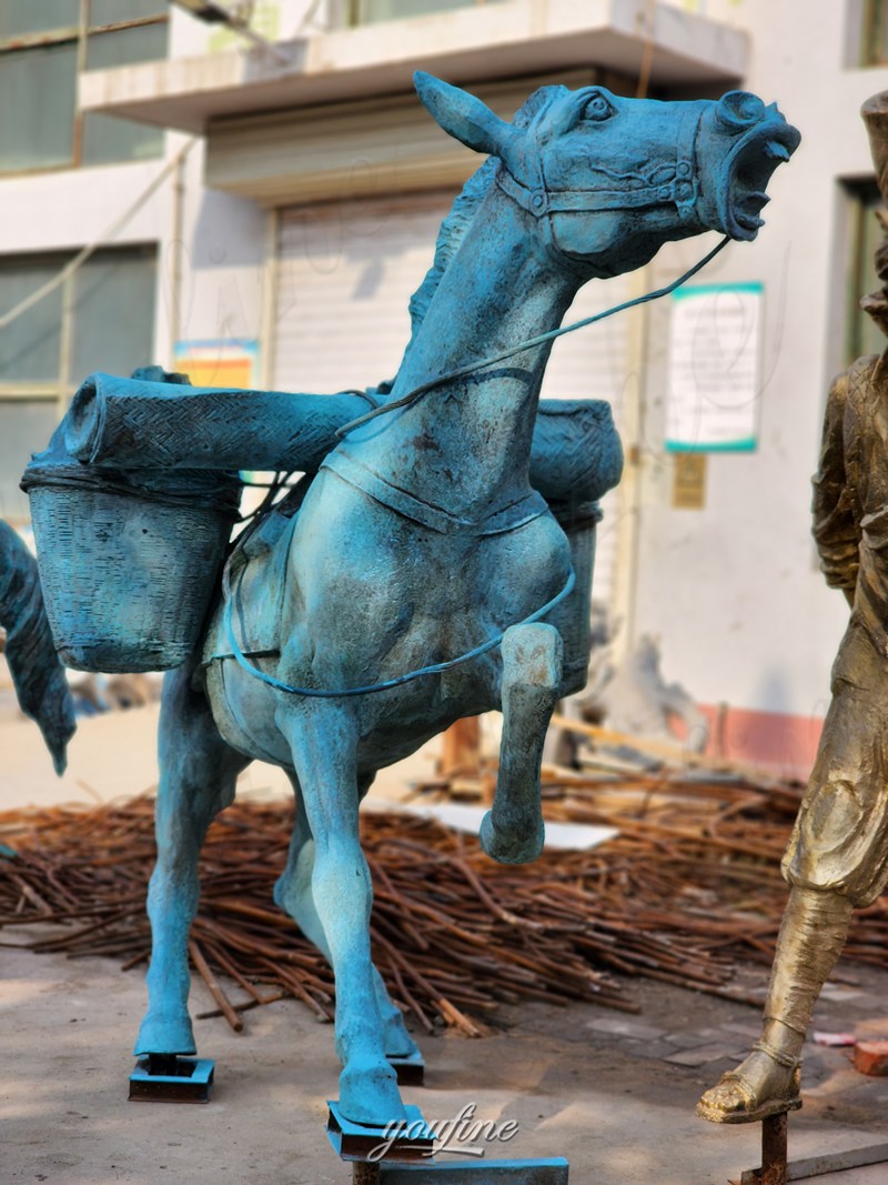 bronze western horse statue