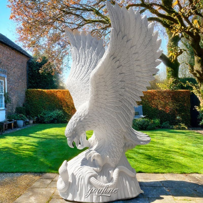 eagle statue carved in marble