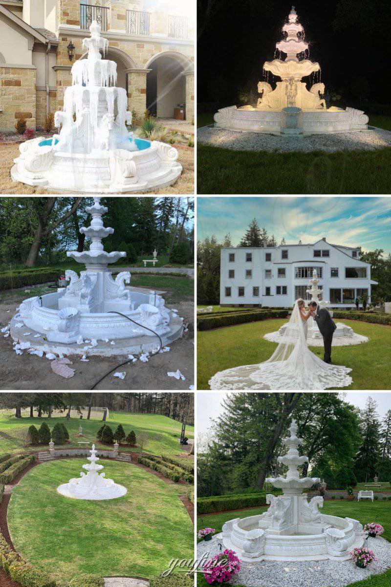 feedback of marble horse fountain