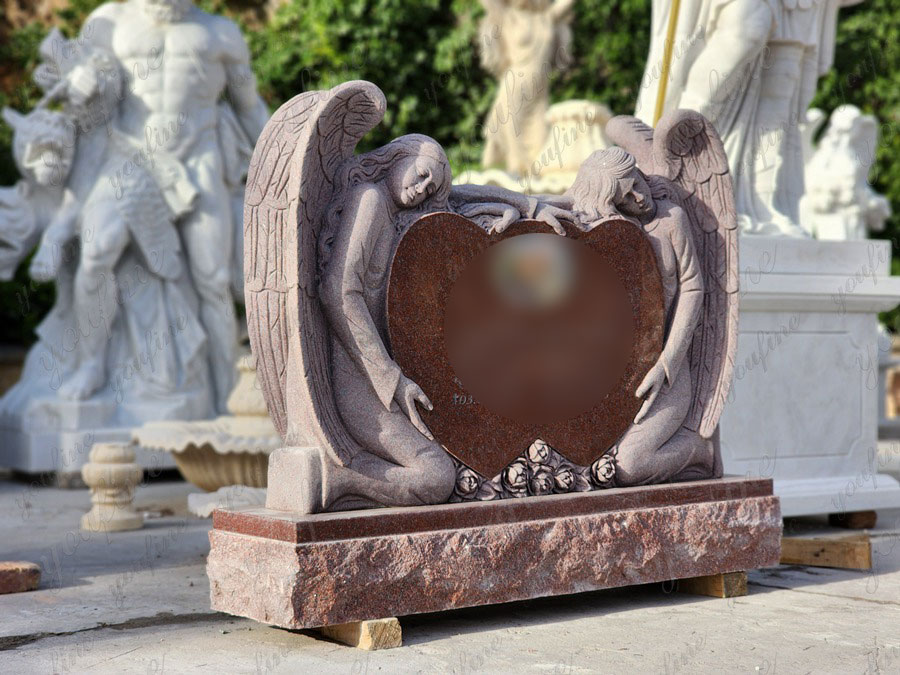 hand carved marble angel memorial (4)