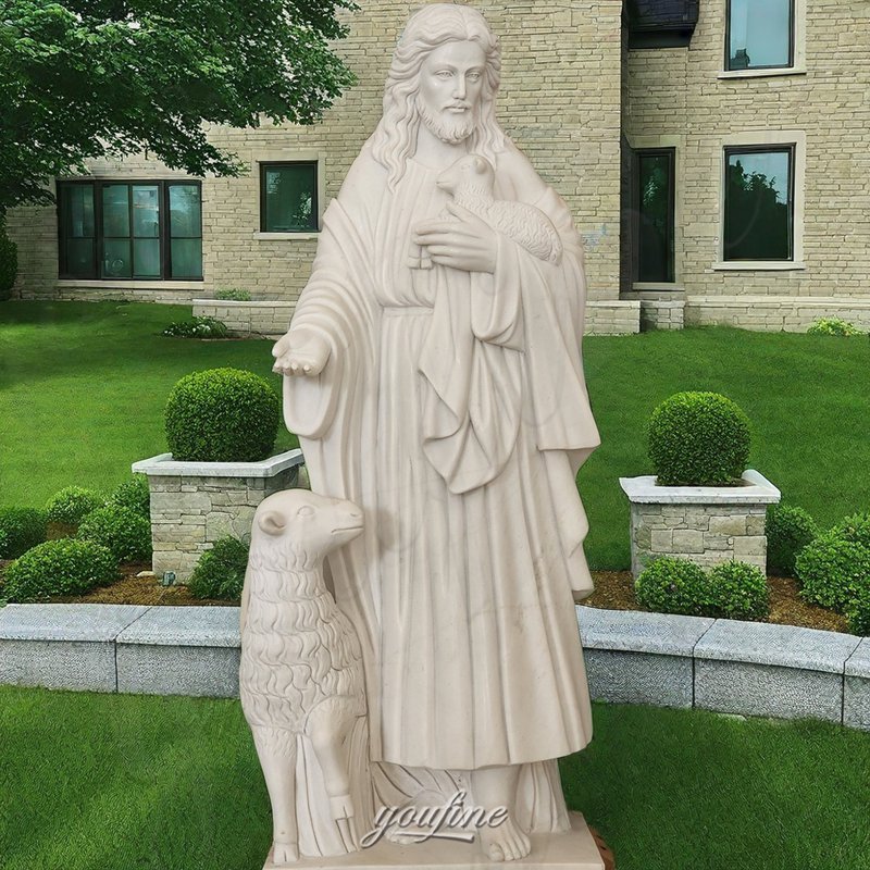 Jesus shepherd statue (2)