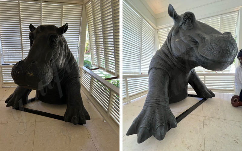 large hippo statue feedback