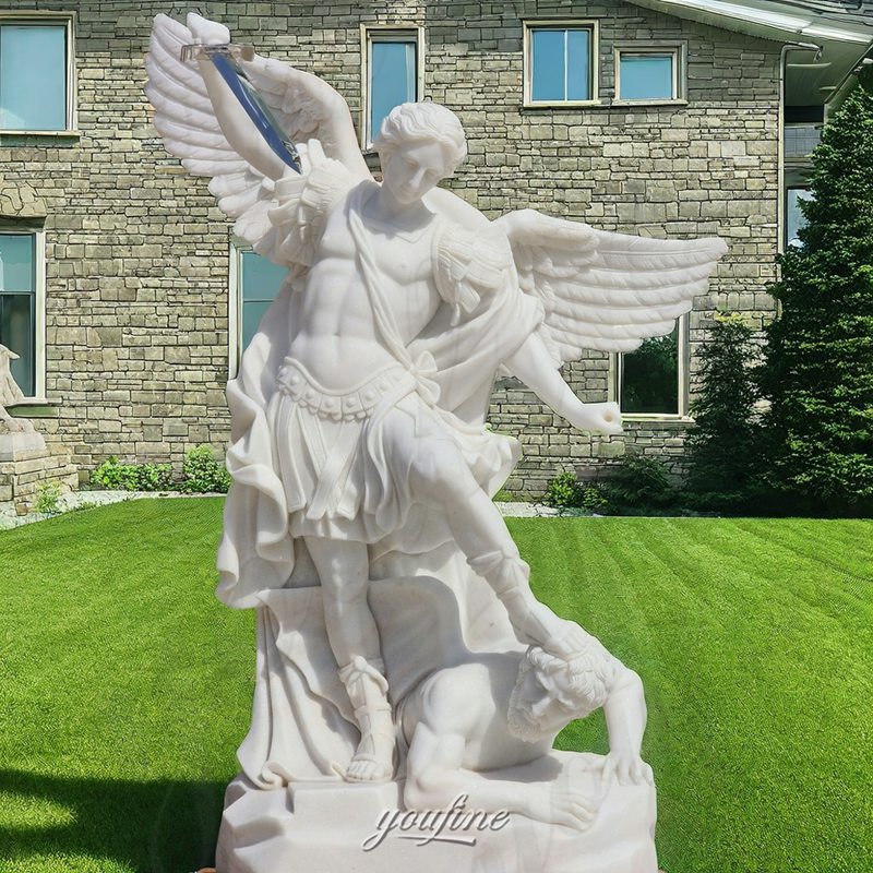 Marble St. Michael Sculpture