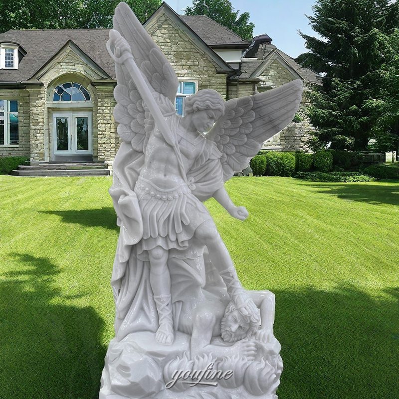 Marble St. Michael Statue