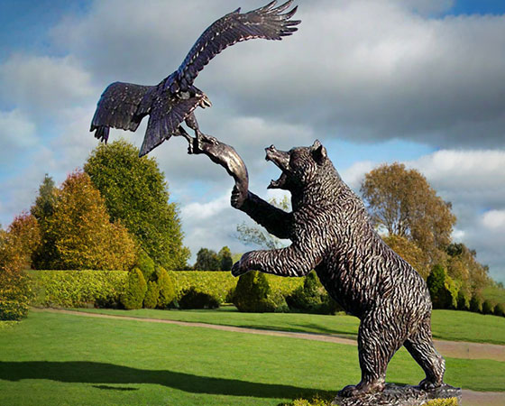bronze-bear-and-eagle-statue
