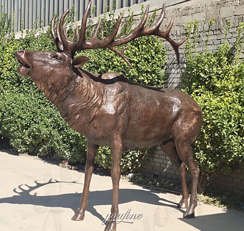 bronze deer statue life size (2)