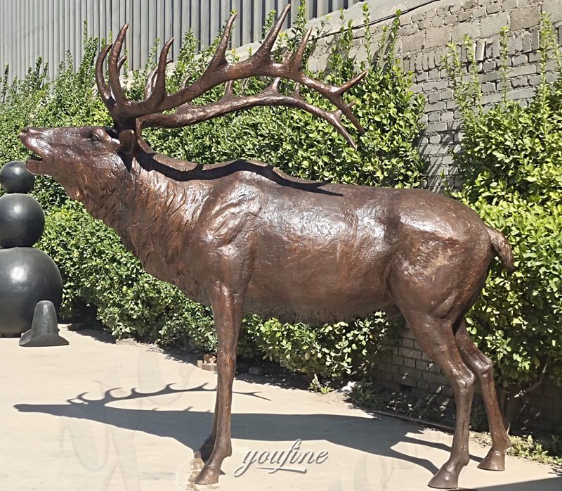 bronze deer statue life size (3)