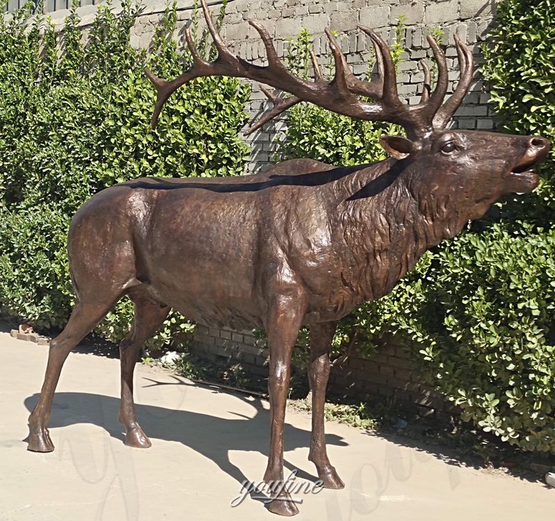 bronze deer statue life size (4)