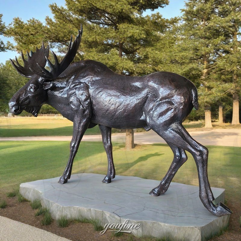 bronze moose statue (1)